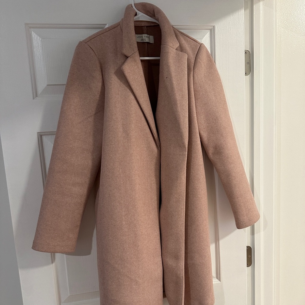 Blush trench coat